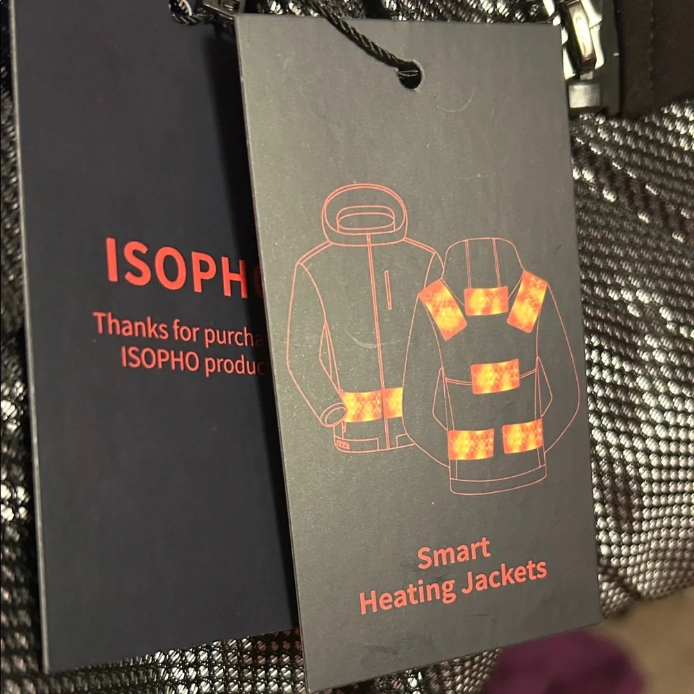 Men's‎ Isopho  Black Smart heating Jacket . Size 3xl. Battery not included. - Picture 9 of 11